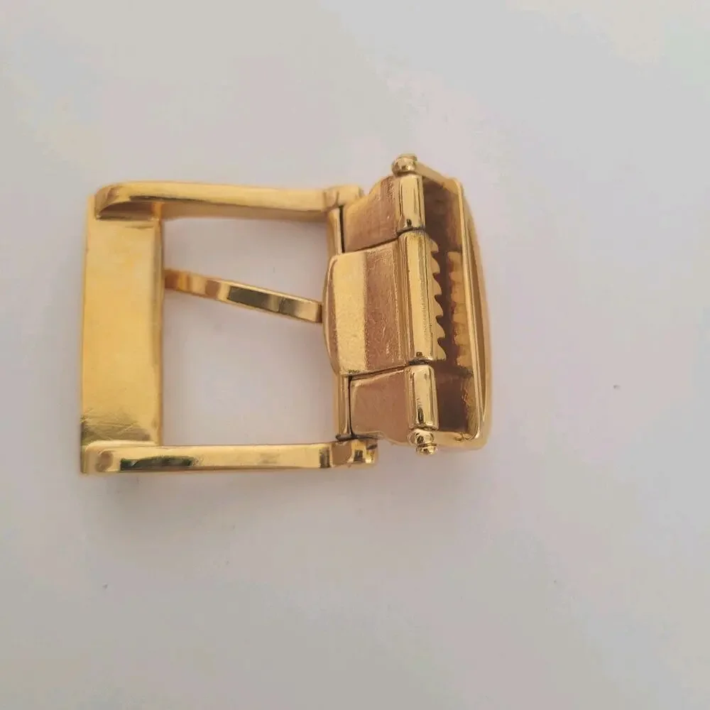 Givenchy Vintage Belt Buckle Gold Silver Tone Logo Slim 1